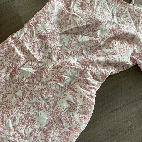 Vici Pink & White Tropical Floral Tie Back Jampsuit - Picture 7 of 11